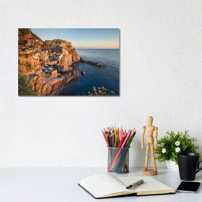 Town Of Manarola, Cinque Terre Coast, Italy by Jan Becke - Wrapped Canvas Print