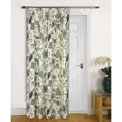 Abnel Pencil Pleat Room Darkening Door Curtain