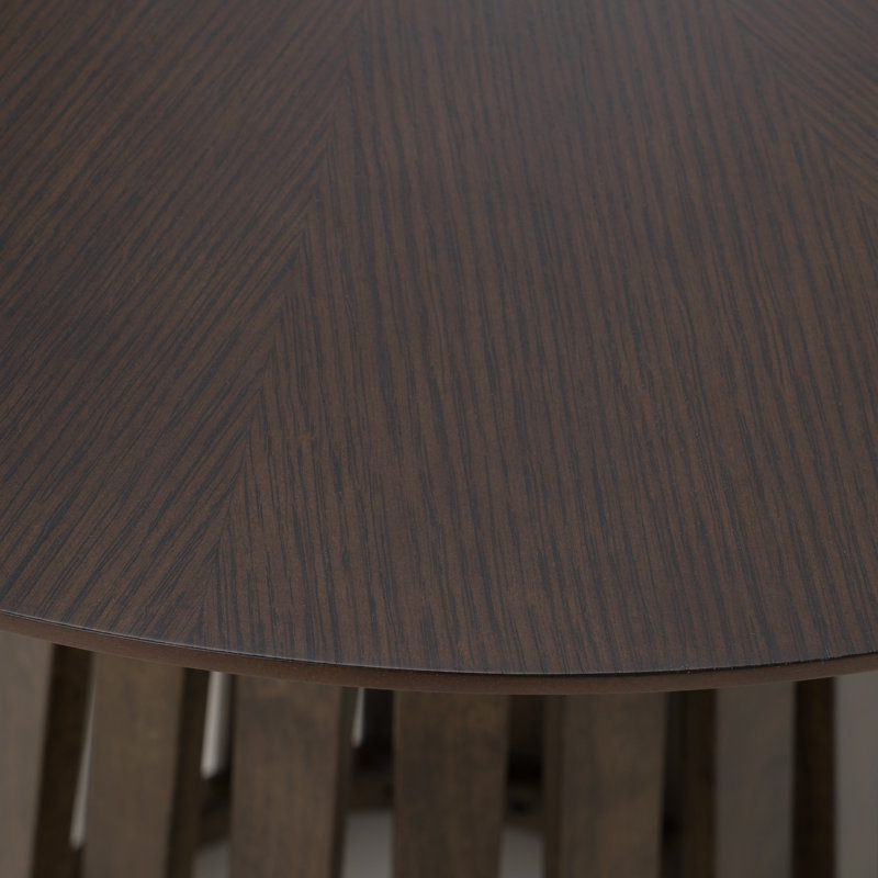 Weiss - Table de bar ronde Mid-Century moderne en wengé, Wenge