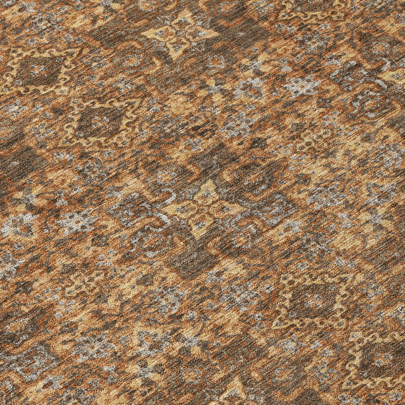 Machine Washable Indoor/Outdoor Chantille ACN2783 Global Rug, 8' x 10', Paprika