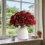 Pivoines artificielles en soie dans un vase, décoration florale pour centre de table de mariage Boho-816163579