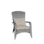 Chaise de patio avec coussins (coussin gris)