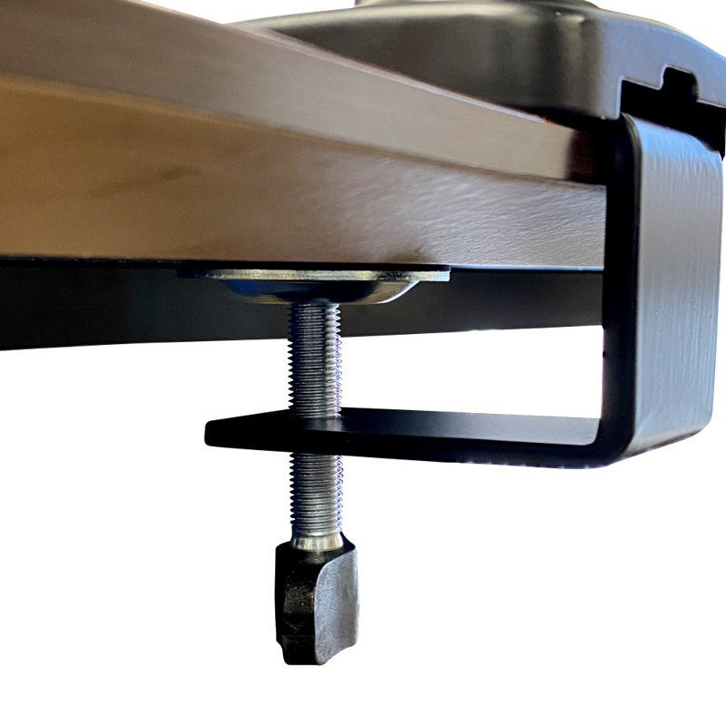 Dual Arm Black Adjustable Desktop Monitor Mount