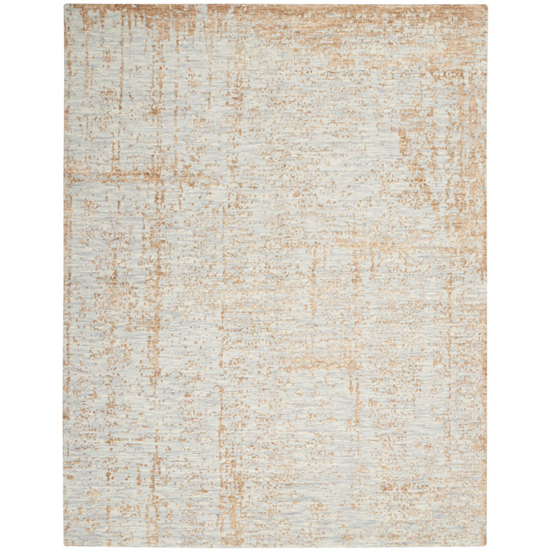 Tapis d'intérieur moderne moka 9 pi 9 po x 13 pi 9 po Nourison Luna, Moka, Rectangle 9 pi 9 po x 13 pi 9 po