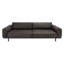 Canapé à accoudoirs carrés en cuir véritable 94,5 po