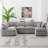 130*65" Modern Modular Cloud Sofa Bed-1268113323