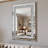 23.8"W x 35.82"H Crystal Crush Diamond Rectangle Silver Mirror