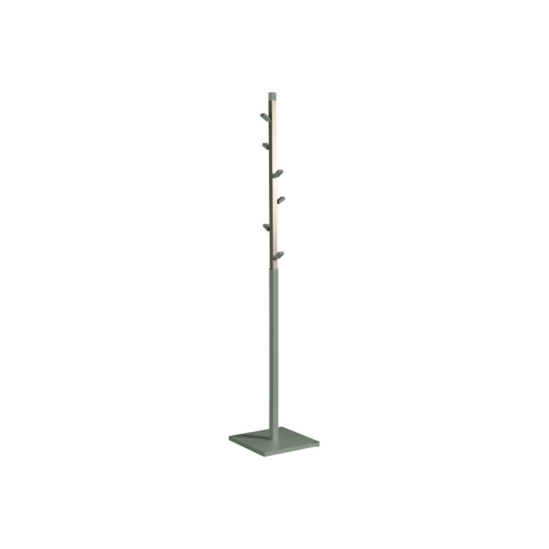 Belgica Freestanding 6 - Hook Coat Rack, Green