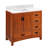 36" Maybeck Vanity - Tinted Oak With Left Offset Rect Undermount Sink - Carrara Marble Widespread