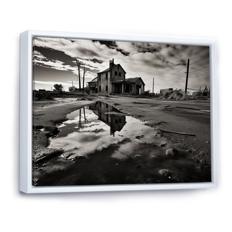Exploration urbaine pittoresque, Cadre flottant blanc, H 34 po x l 44 po x P 1,5 po