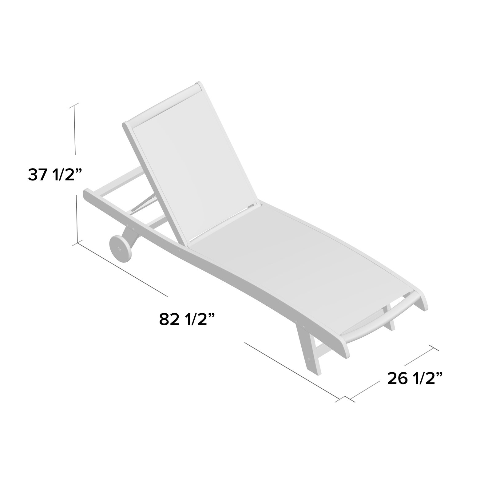Delphi 26.5'' Outdoor Eucalyptus Chaise Lounge, Brown/Dark Gray