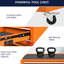 Chariot orange à 4 outils avec roulettes - construction stable en acier et utilisation sans effort - tiroir à roulement pour la gestion des outils de garage-544317050