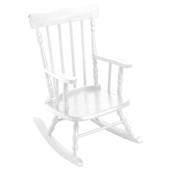 Chaise berçante pour enfant Warszawa, Blanc