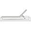 Chaise longue d'extérieur 2 pièces à 5 niveaux, aluminium et capacité de 400 lb, position ergonomique, structure convenant aux balcons de jardin et peu encombrante-1011830645