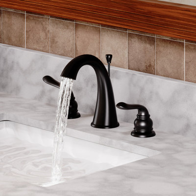 Drop-In 2-handle Bathroom Faucet with Drain Assembly -  CASAINC, KCLT0047MB