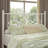 White Queen Size Metal Bed Frame with Headboard and Footboard, Victorian Butterfly Platform Bedframes, Heavy Duty Platform Storage Bed, Noise-Free Slatted Base-490440647-490440646
