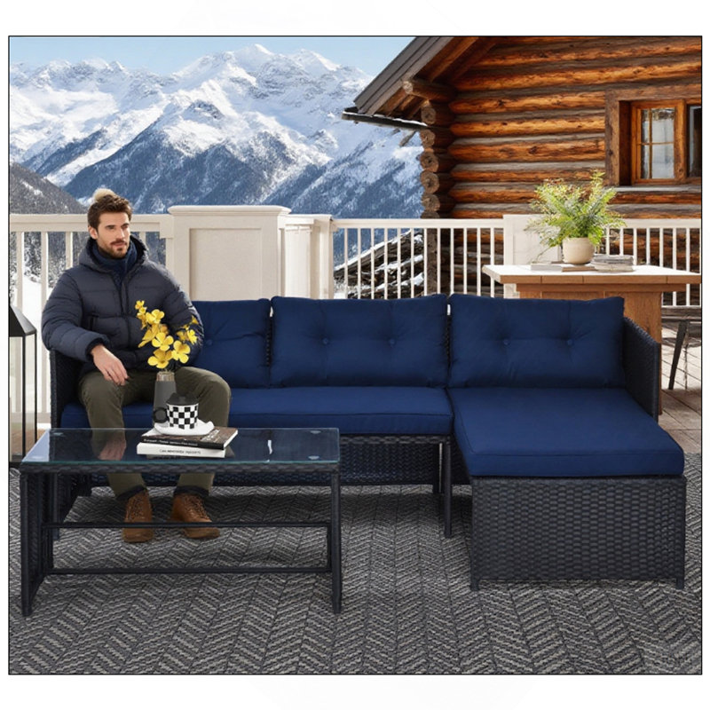 Ensemble de canapé d'extérieur Loveseat