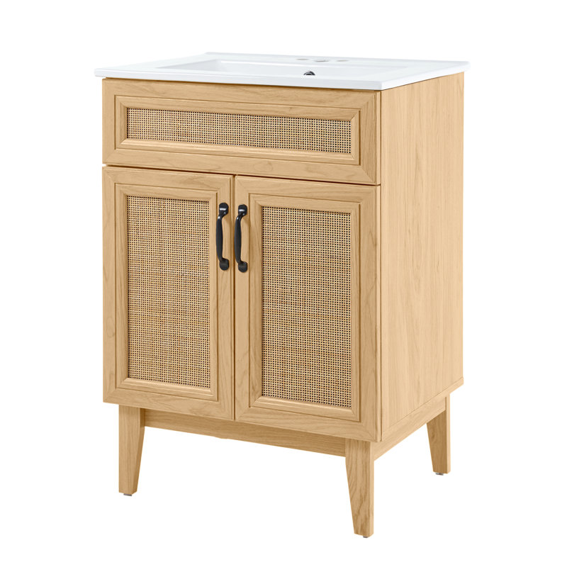 Ensemble de meuble-lavabo simple 24 po Javer, Naturel