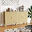 55.1" Fluted 4-Door Sideboard With Adjustable Shelves