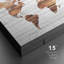 «World Map on White Wood Panels Places Country», reproduction d'art sur toile tendue-74177769