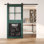 Porte de grange non assemblée et finie en demi-verre 30 po x 84 po Homacer Royal Pine, usage intérieur seulement