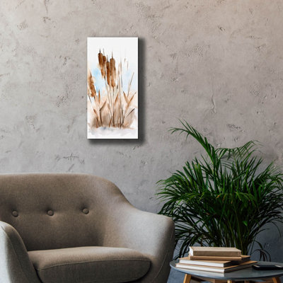 «Watercolor Cattail Study 1» par Ethan Harper, art mural sur toile