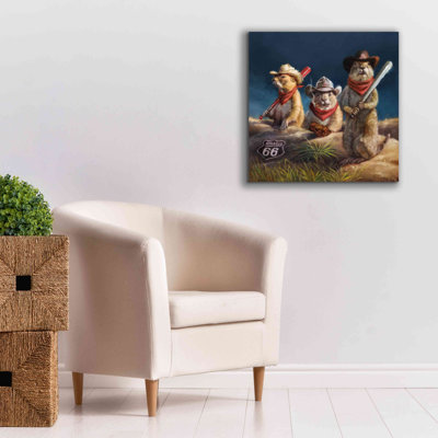 «Amarillo Sod Poodles» par Lucia Heffernan, art mural sur toile
