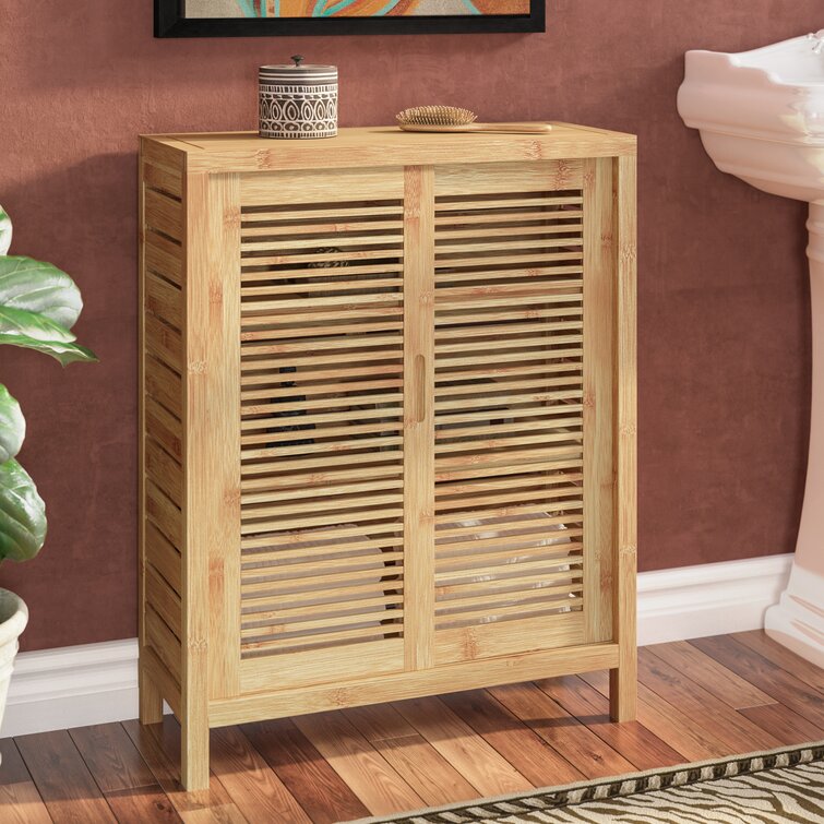 Dotted Line™ Ayden Solid Bamboo Wood Freestanding Bathroom Cabinet