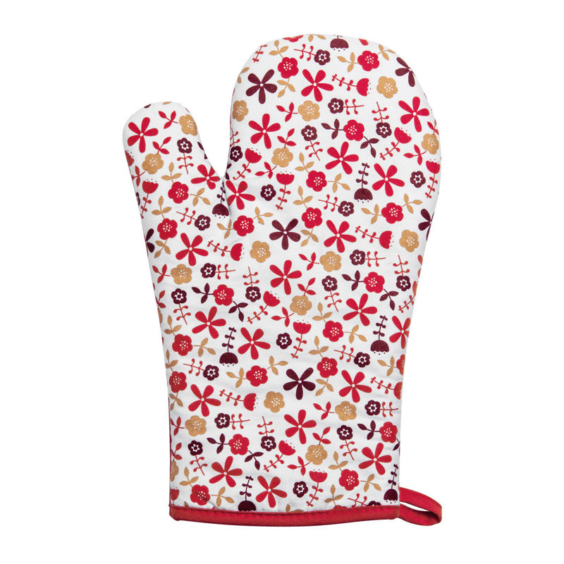 17 Stories Aimslee Floral Cotton Oven Mitt