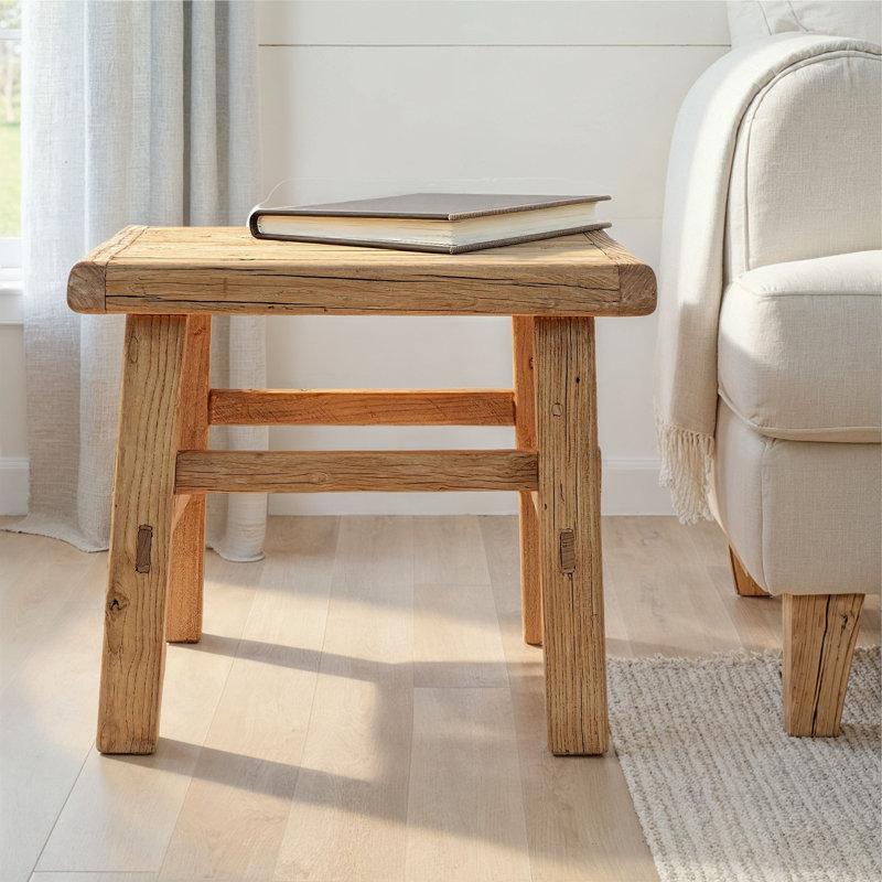 Fostoria Reclaimed Elm Wood Side Table