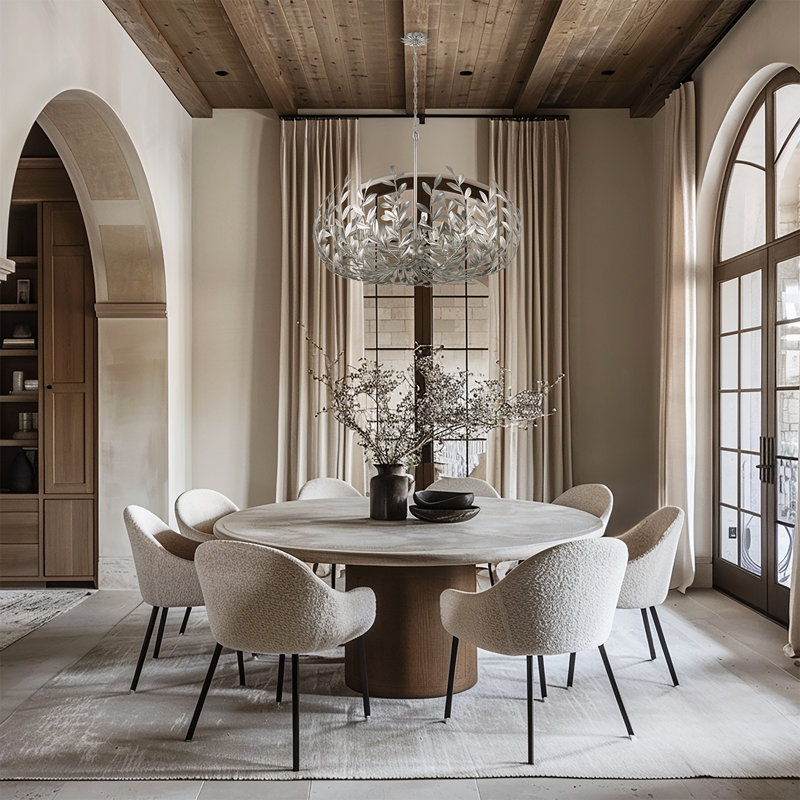 Aumiller 12 Light Chandelier, Antique Silver