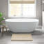 Tapis pour salle de bain réversible 100% coton 24 x 44 po, 3000 g / m², doux et texturé, poils moyens de 0,5 po, antidérapant, confortable, lavable à la machine-1514140703