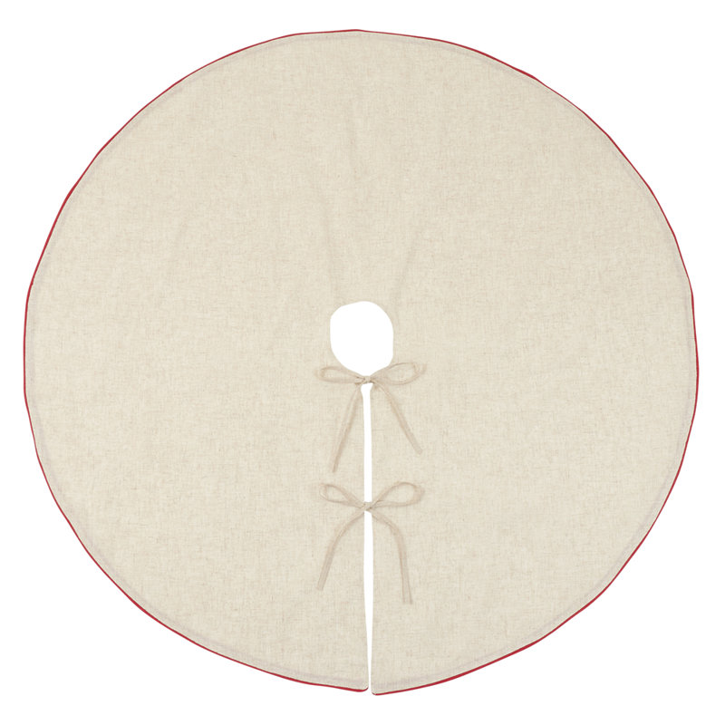 Jupe d'arbre Nylah, 84", Naturel / passepoil rouge