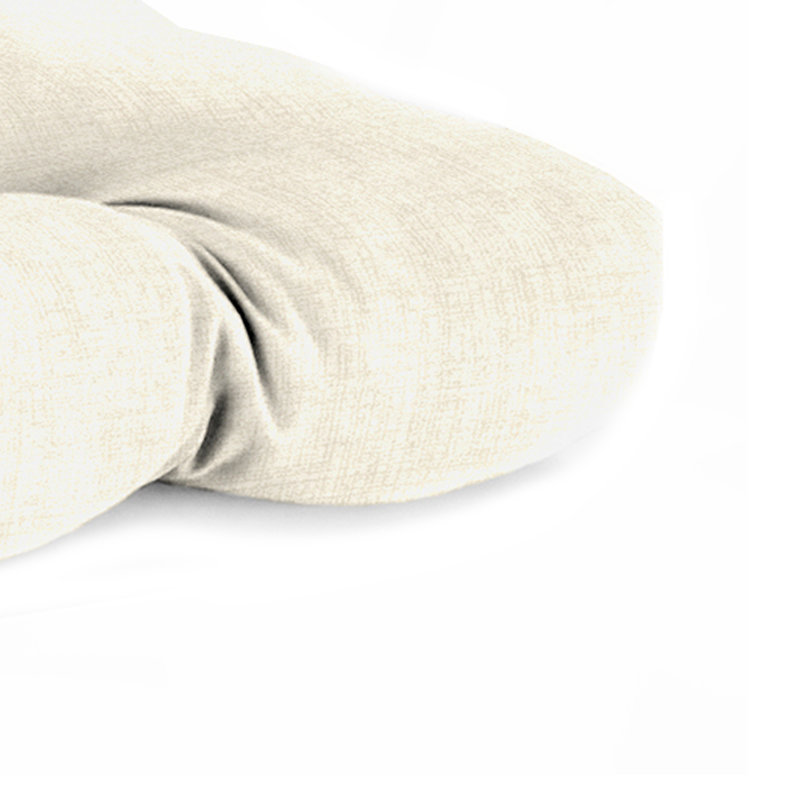Sunbrella 44" x 18" Contoured Outdoor Wicker Bench Cushion, Celosia Sorbet