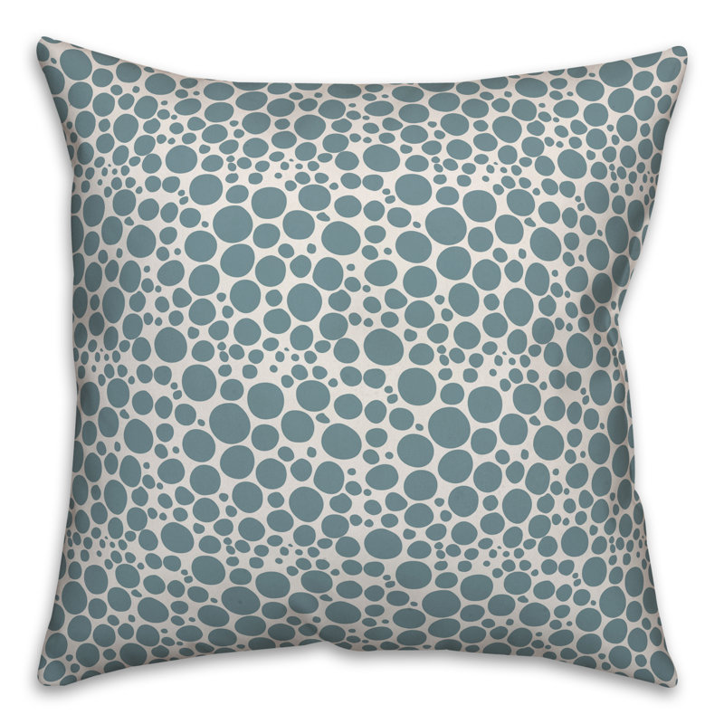 Coussin décoratif Pebbles, 16 po x 1 po, Bleu