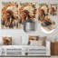 Native American Warrior Energy of Forest VI - Art mural en métal Native American Warrior-458550410