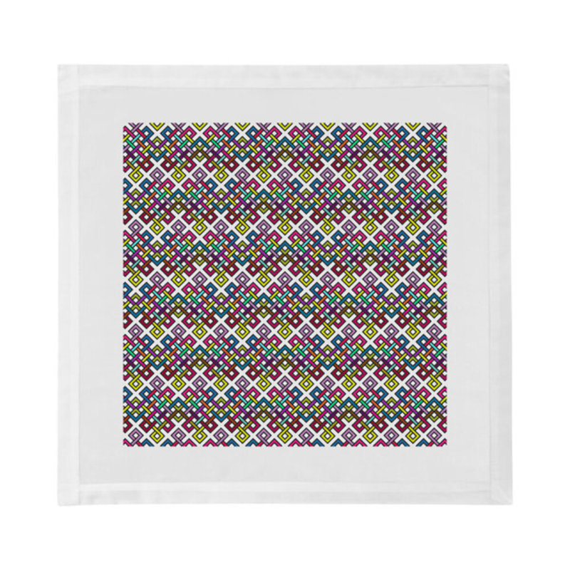 Infinity Knot Cotton Blend Square Napkins