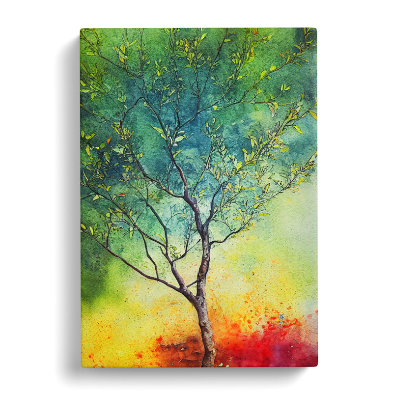 CAN-V0523-2752X Watercolour Pear Tree Vol.3 - Wrapped Canvas Print, 50cm H x 35cm W x 3cm D
