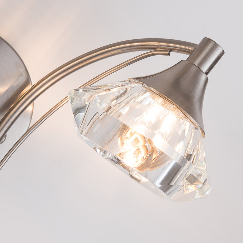 Rivale Armed Sconce, Satin Nickel