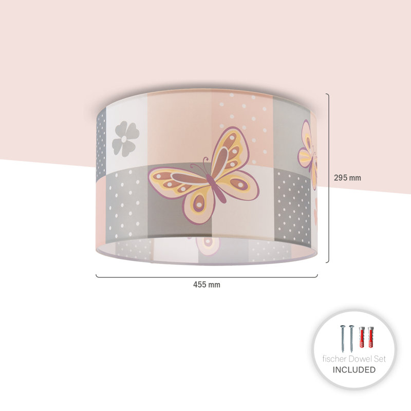 Farhaan Fabric Flush Ceiling Light