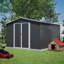 Grande remise extérieure en métal 10 x 10 pi - Cadre robuste et portes doubles verrouillables, remise utilitaire toutes saisons pour la cour, la pelouse, les outils et l'équipement de patio