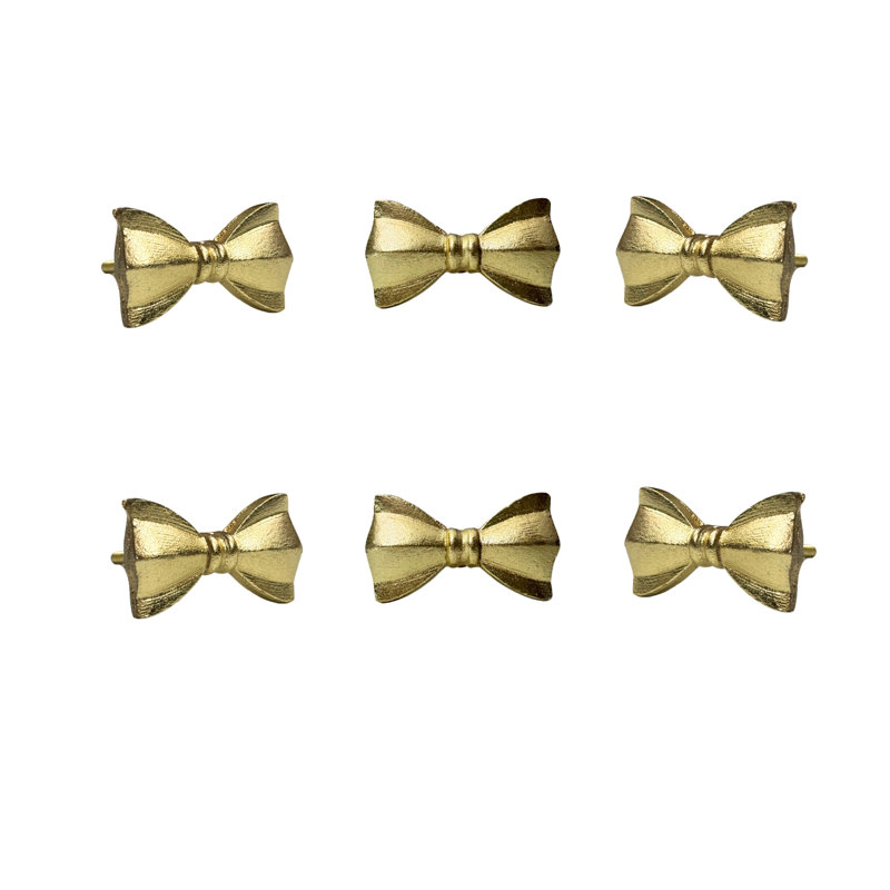 2.25" Width Brass Bow Tie Knobs