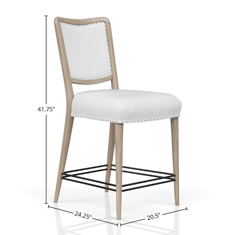 De 2 tabourets de comptoir de couleur sable - siège rembourré pour sièges en bois massif + tabourets de hauteur, siège de couleur, confort délicieux, hauteur,