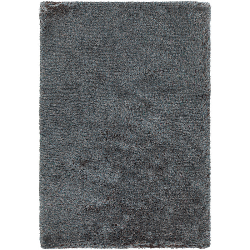 Tapis à poil long abstrait tissé à la main Gareth, Rectangle 5 pi x 7 pi 6 po