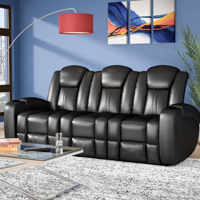 Aarthi 83.5'' Faux Leather Power Reclining Sofa