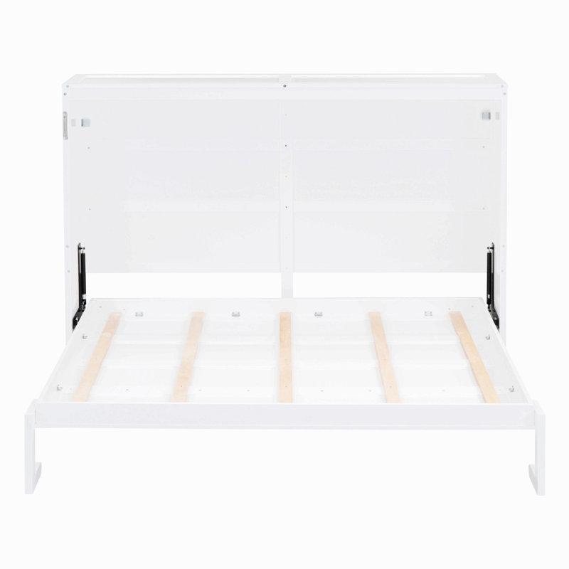 Lit escamotable Murphy, Lit double, Blanc