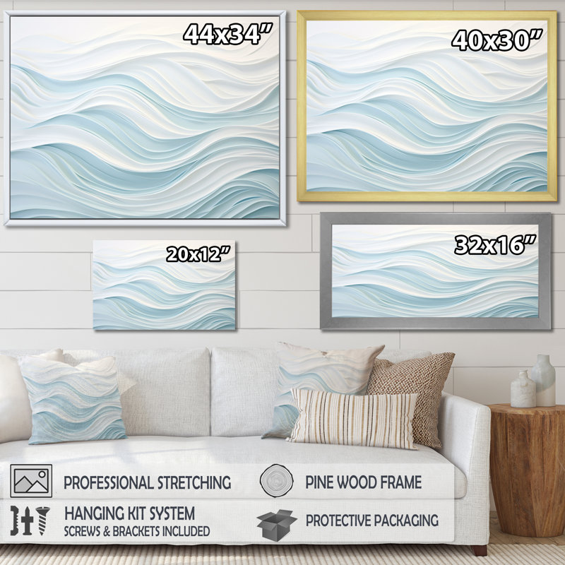 Chlora - art mural abstrait en marbre, H 34 po x l 44 po x P 1,5 po, Toile tendue