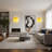 2-Light Yellow Fabric Shade Wall Sconce