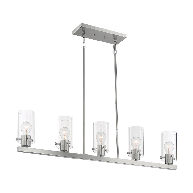 Barines 5 - Light Kitchen Island Pendant, Brushed Nickel