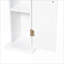 Armoires | Armoire de rangement de coin moderne moderne avec rangement pour papier hygiénique et porte Tablettes, finition mate | Salle de bain | Blanc cassé